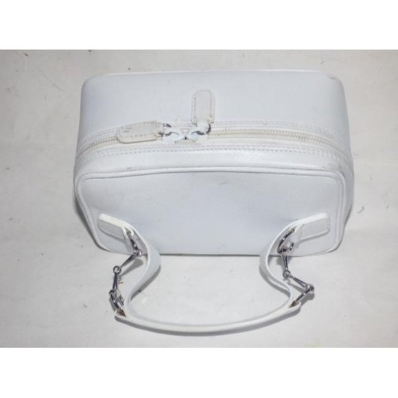 Gucci Vintage White Leather Satchel Train Case Cosmetic Case - Picture 12 of 12